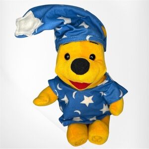Vintage Mattel Plush Stuffed Winnie The Pooh with Night Shirt & Cap Disney 1994